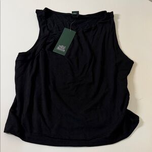 wild fable Black Sleeveless Ribbed Tank